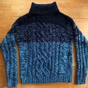 M blue/black acrylic sweater